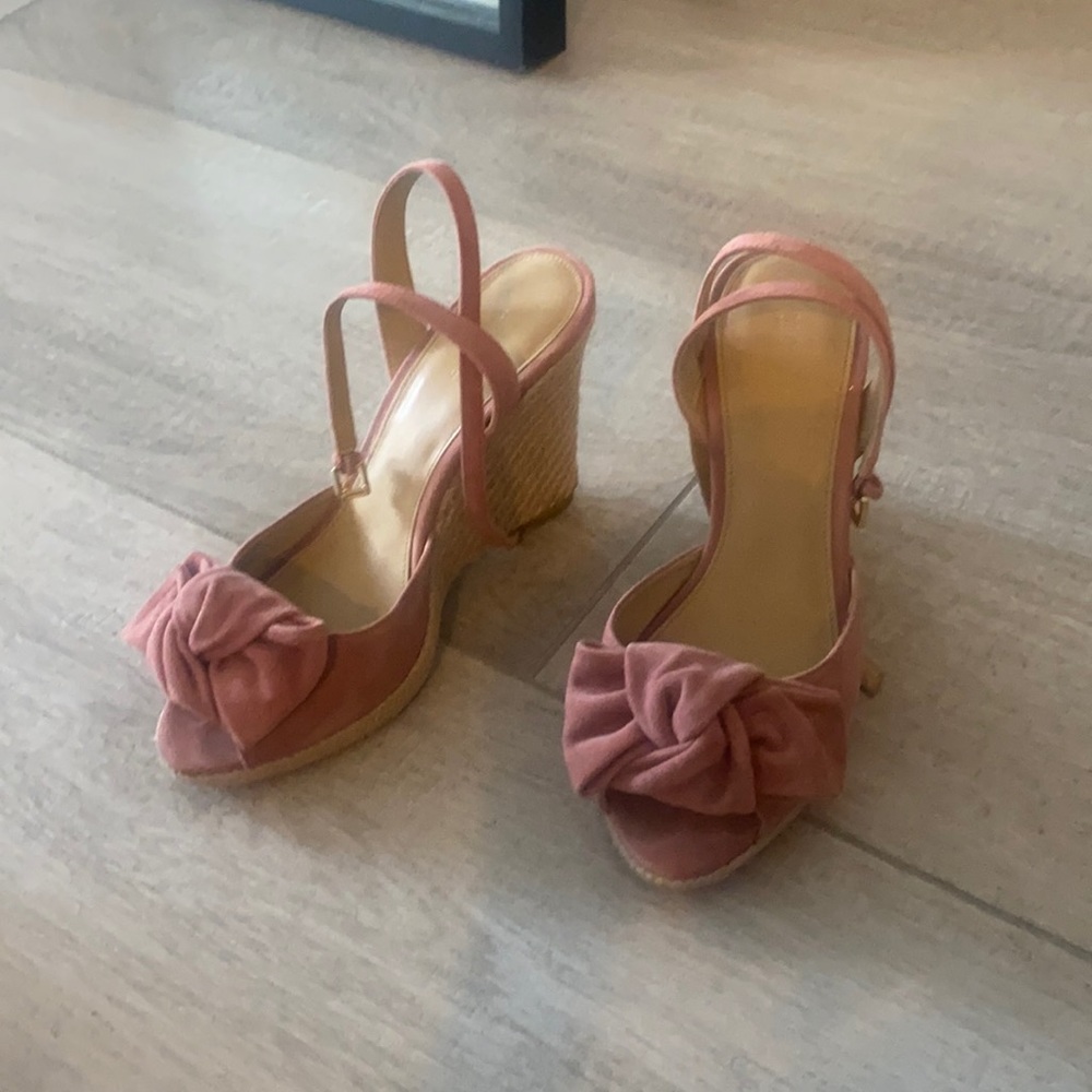Michael Kors pink blush color wedges size 7.5